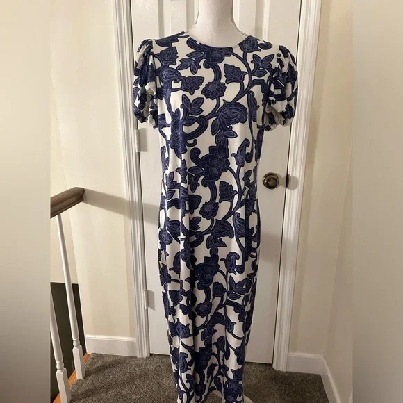 Host Pick πππ9/21/24 Boden Puff Sleeve Jersey Midi Dress - Picture 5 of 10